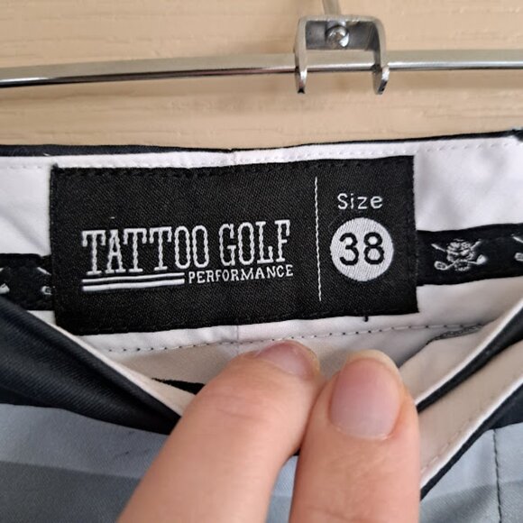 Tattoo Golf Zuma Shorts Striped Performance Men's Size 38 - Picture 3 of 5